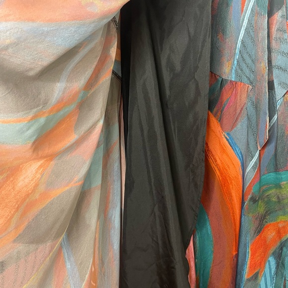 Hutch Wrap Maxi Skirt in Colorful Watercolor Design - Picture 8 of 8